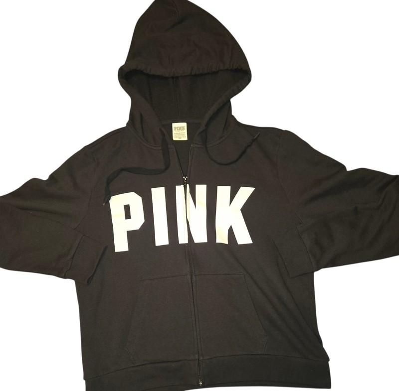 Victoria Secret LOVE PINK Long Sleeve Zip Up Hoodie Size XL