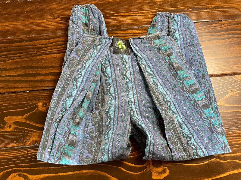 Canyon River Blue Pants Womens Extra Large Multi Color, Adjustable Waist, Tropic