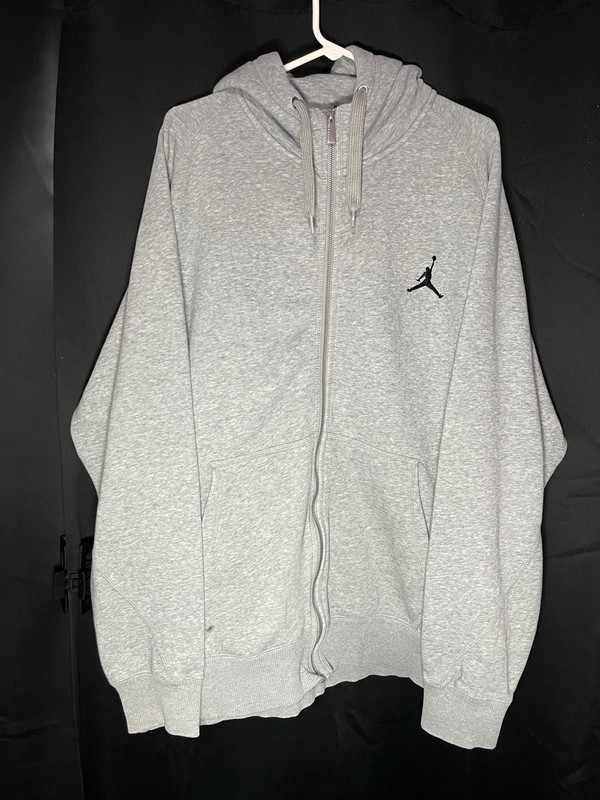 VTG Grey Jordan XXL Zip Up Hoodie