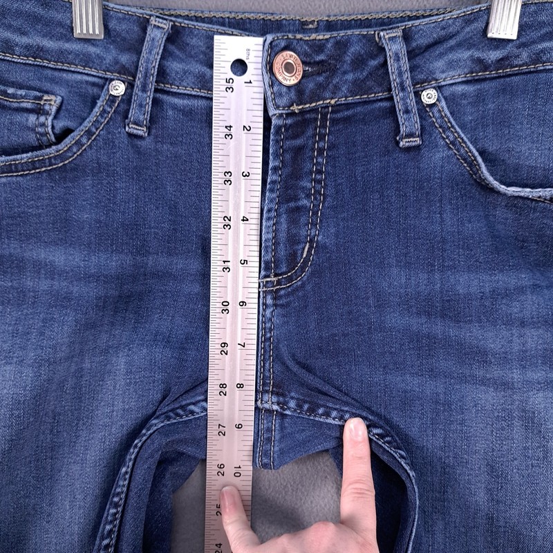 Silver Jeans Womens 28 Blue Stretch Denim Boyfriend Low Rise Grunge Hipster gallery