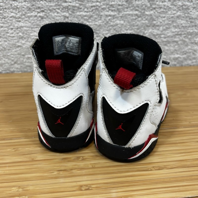 Jordan True Flight 343797-100 Toddler White/Black-Varsity Red Size 9C gallery