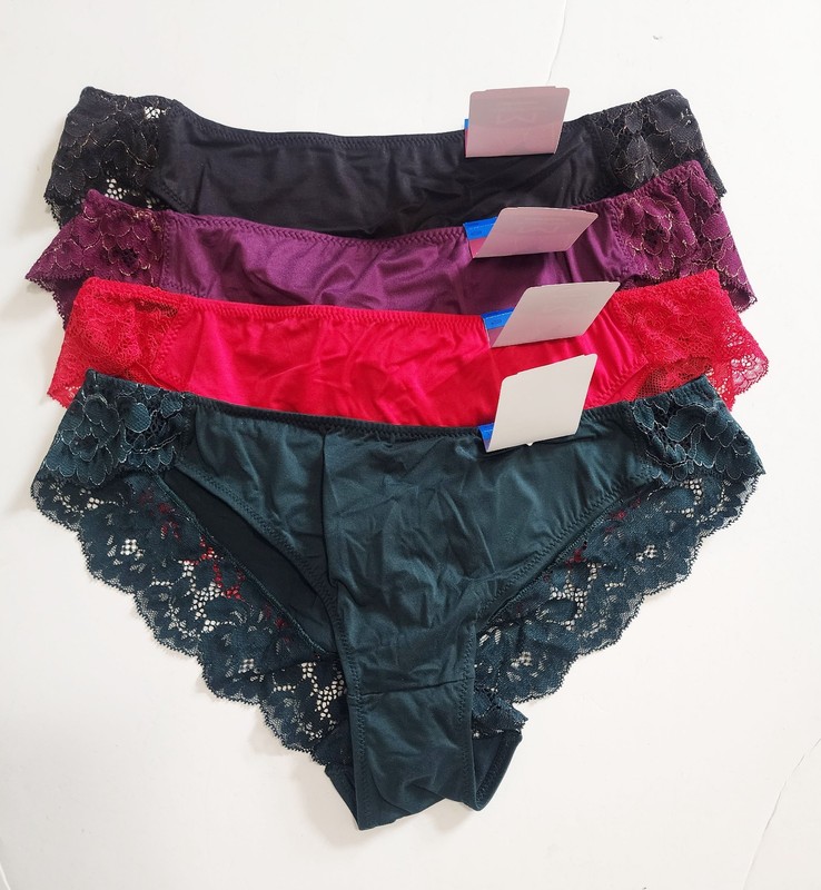 4 Maidenform Comfort Devotion Lace Back Tanga Underwear Multi 40159 Sz 8/XL-NWT