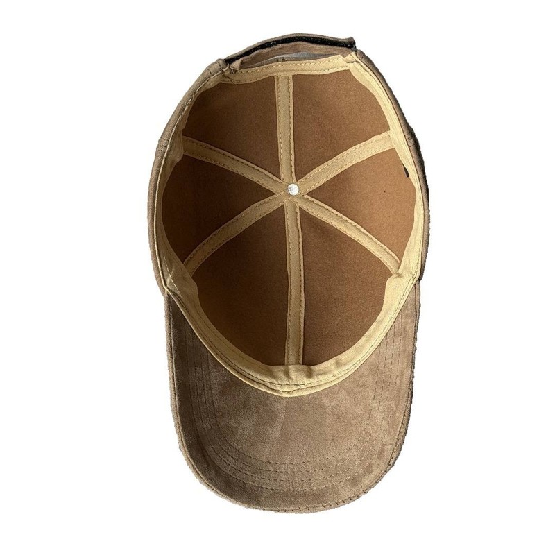 2 Pack Genuine Suede Lambskin Leather Baseball Cap Sports Visor Hat gallery