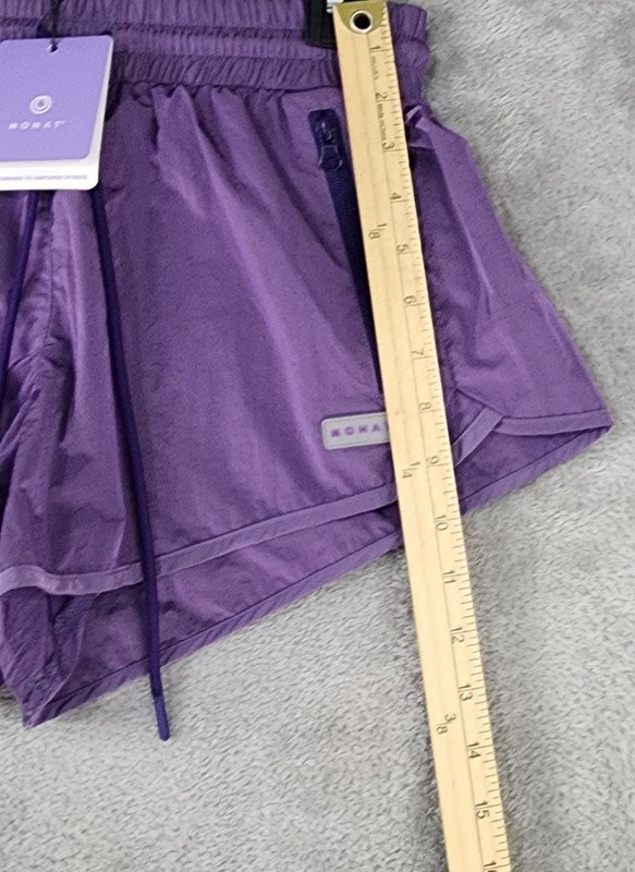 Monat Windbreaker Set Womens Medium Purple 1/2 Zip Pullover Jacket Runner Shorts gallery