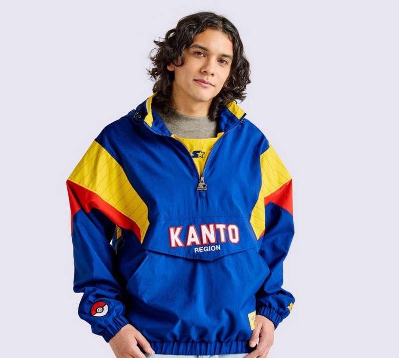 Pokémon x Target Started Pullover Jacket JOHTO SIZE XL *BLUE