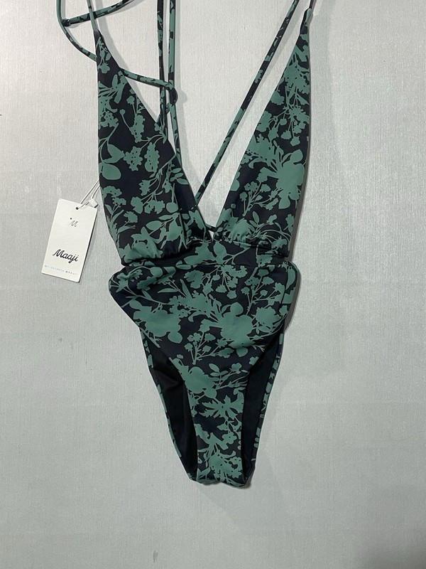 Maaji Jade Safari Reversible One Piece Swimsuit Black Green NWT Size Unknown gallery