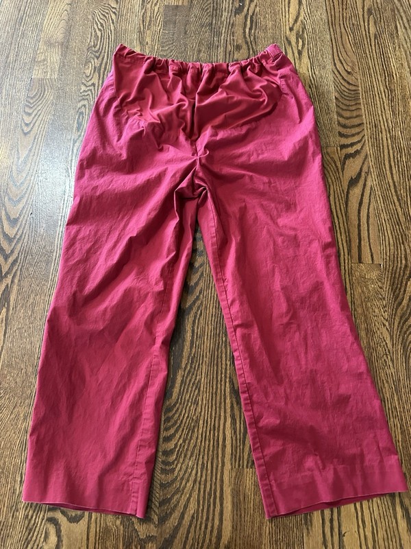 Gap Maternity Stretch Adjustable Waist Cotton Pants Red Size Medium Work Office