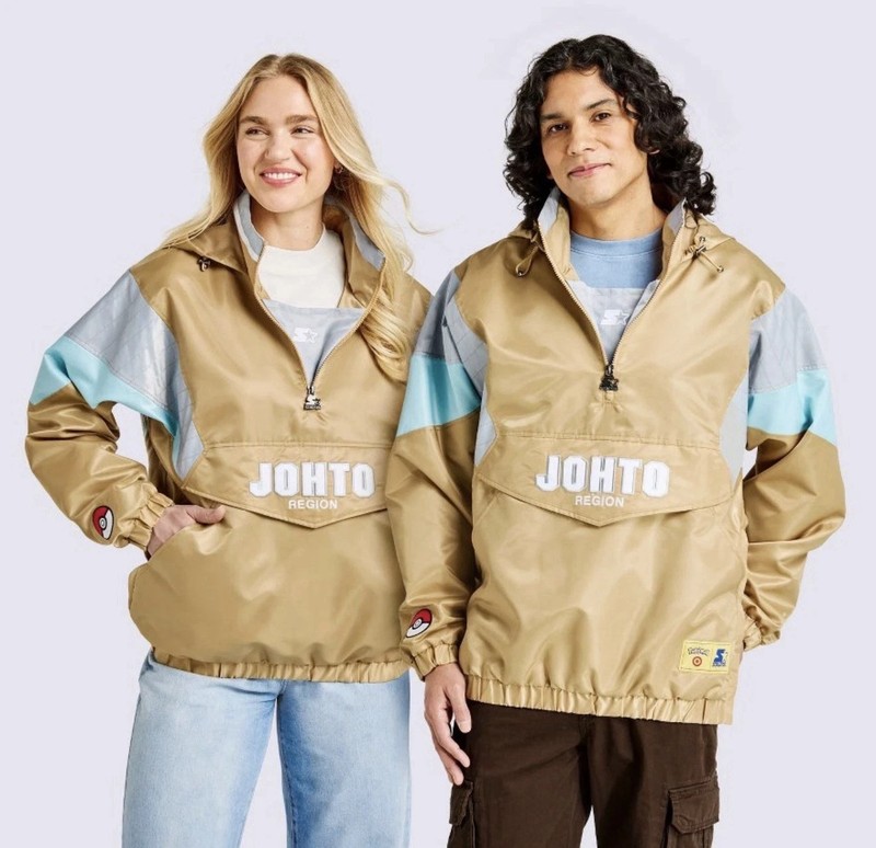 Pokemon x Target Starter Pullover Jacket Gold JOHTO Region Size XXL – IN HAND