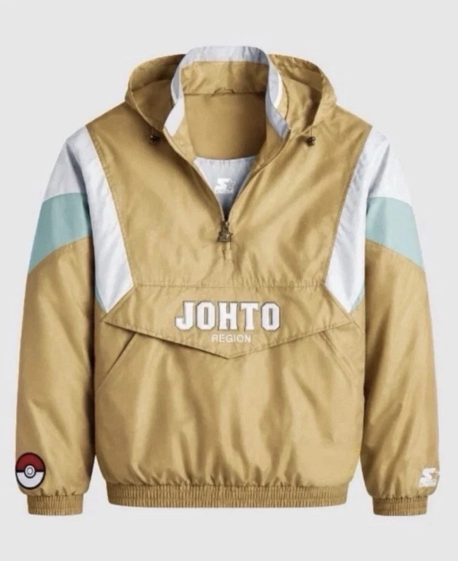 Pokemon x Target Starter Pullover Jacket SMALL Gold JOHTO Region CONFIRMED ORDER