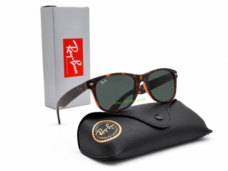 RAY-BAN NEW WAYFARER RB2132 865/B1 55MM SUNGLASSES Dark Grey LENS Matte Havana gallery
