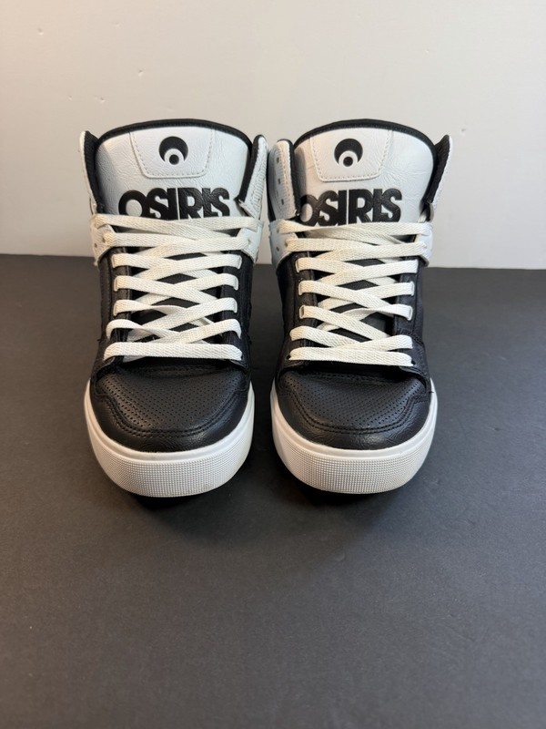 Osiris Clone Black/White High-Top Men’s Skate Sneaker 6 Streetwear Skate-Core