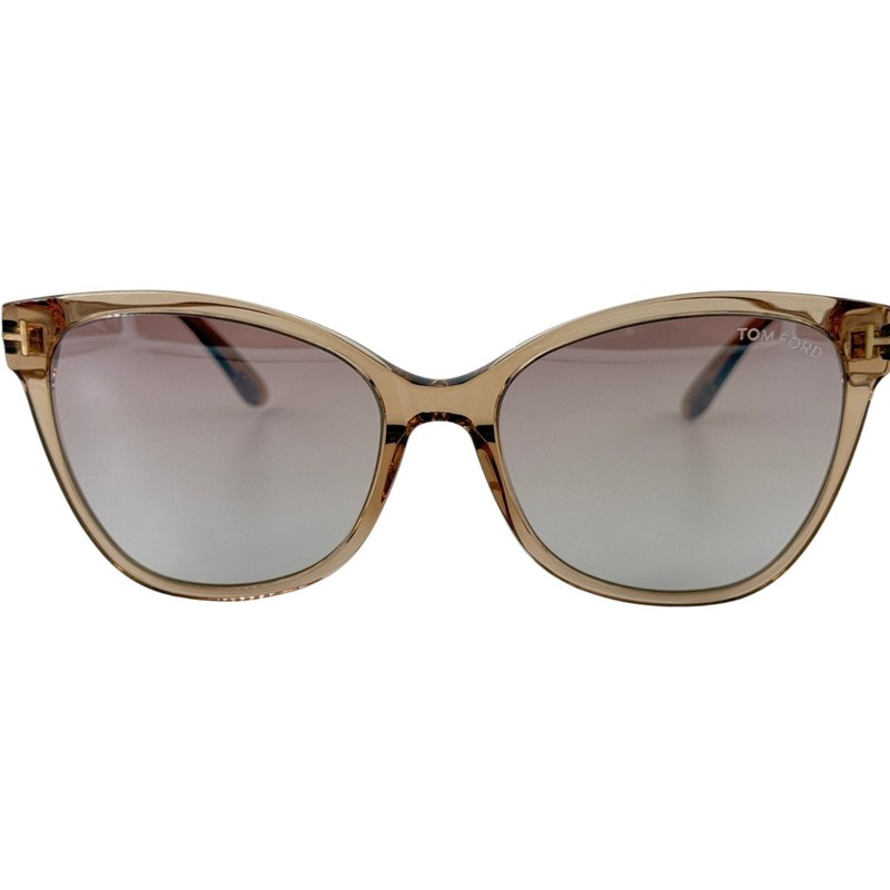 Tom Ford TF844 Ani Womens Plastic Sunglass 45G Shiny Light Brown 58-18 Italy gallery