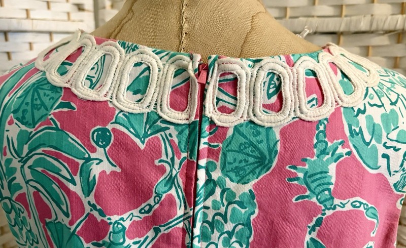 Rare Vintage Lilly Pulitzer Originals A Line Shift Lined Lace Up Corset Dress 6 gallery