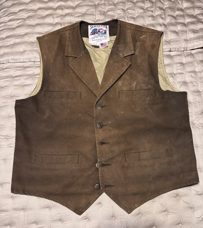 Schaefer Outfitter Brown Lined Vest Men’s XL – (needs to be dry cleaned)