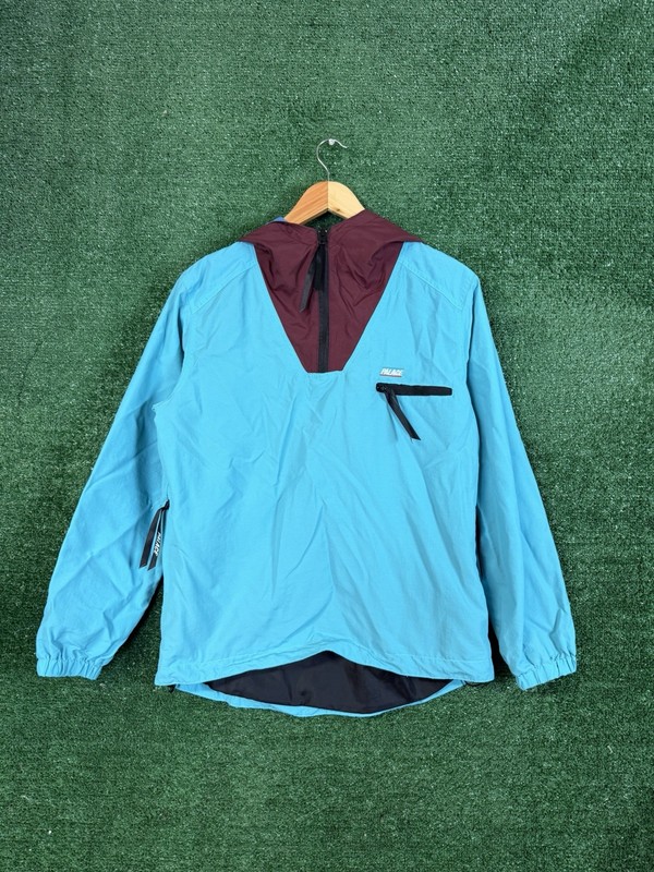 Palace Skateboards Men’s Anorak Windbreaker Jacket M Spell Out Logo Teal Blue
