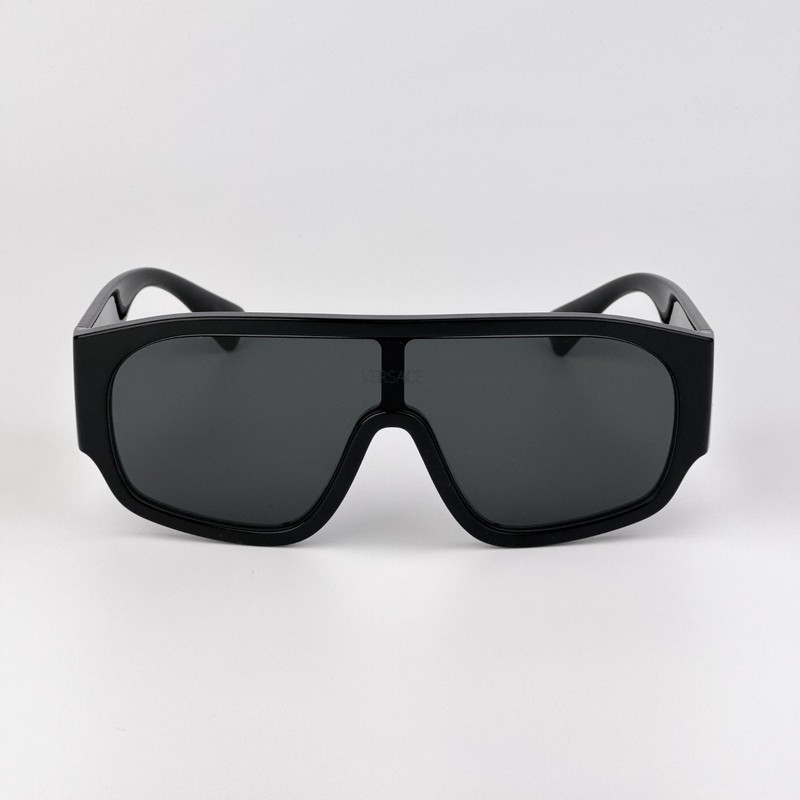 Versace Men Sunglasses Black Dark Grey Pilot VE4439 GB1/87 NEW AUTHENTIC