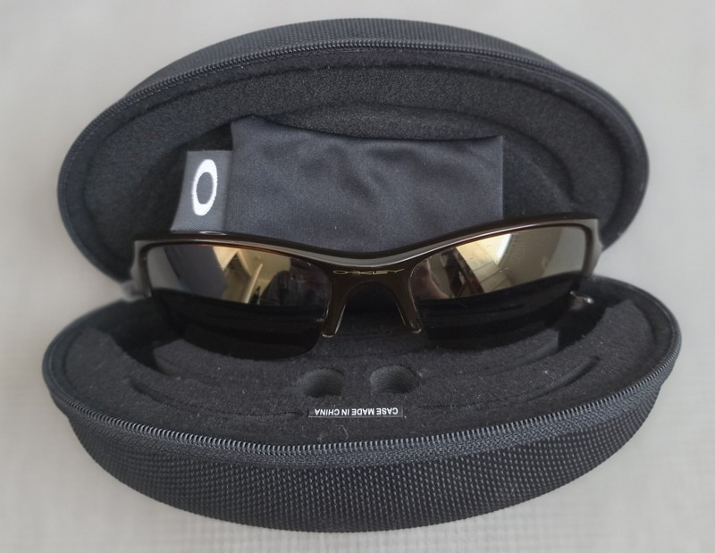 Oakley Original Flak Jackets Rootbeer Frame, Gold Ird Pol Lenses