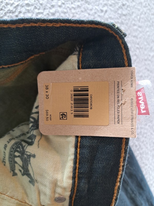 Levis 511 Slim Fit Jeans Mens 38x30 Blue Dark Wash Rinsed Playa Stretch NEW NWT gallery