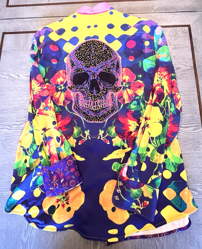 Robert Graham"Crystal Ship" RARE Long Sleeve Shirt Sz. 2XL #421 of 752 Skull gallery