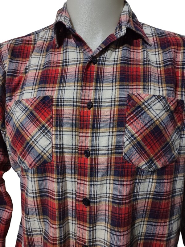 Vintage Saugatuck Dry Goods Flannel Shirt Women's Large Button Up 90s Collared gallery
