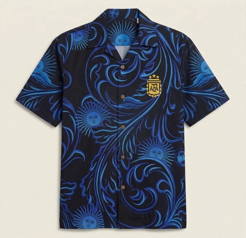 Argentina 2026 National Team inspired hawaiian shirt, home away shirt