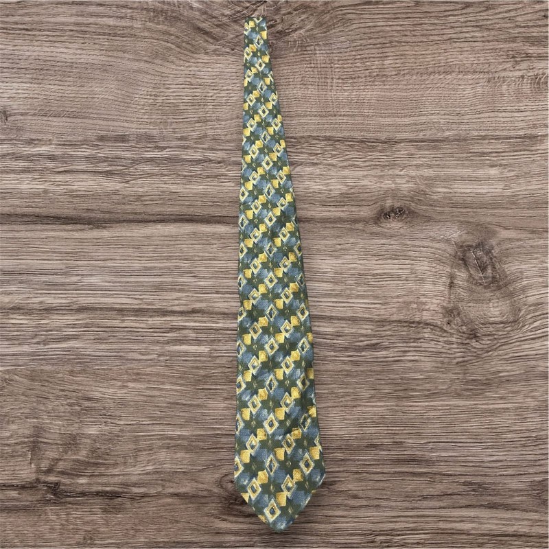 Charleston Tie Rack 100% Silk Geometric Tie Made in Italy