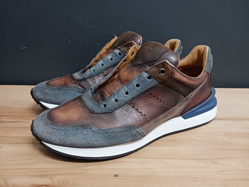 Magnanni Bravo Sneaker Mens Shoes Leather Casual Comfort Fashion 24454 US 9 / 42