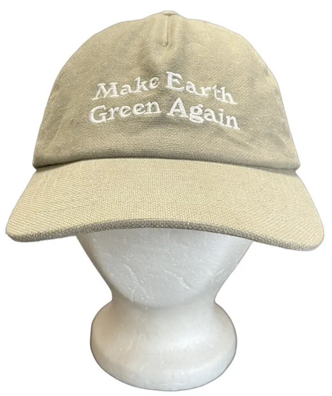 NWT Make Earth Green Again Organic Cotton & Hemp Adjustable Cap