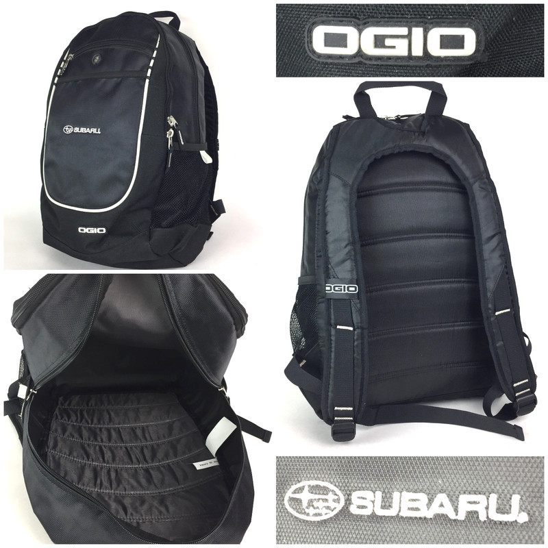 OGIO Black CARBON Subaru Backpack Laptop Padded Side Mesh Pocket Gym Travel Bag