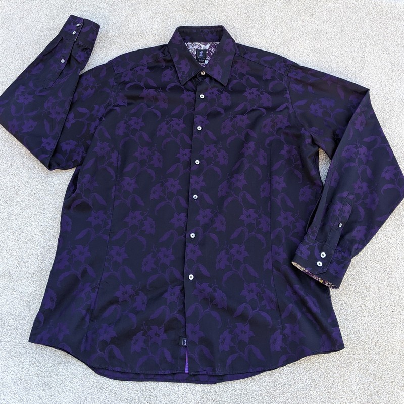 1 Like No Other Designer Shirt | Limited Edition Floral Jacquard Sz 5 XL 283/500