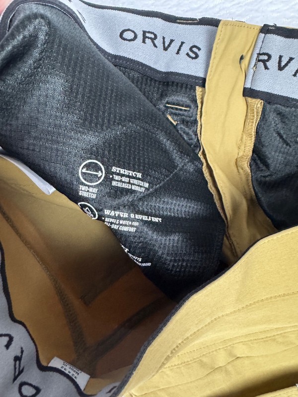 Orvis Pants Mens sz 31 Brown Khaki Tan Performance Tech Stretch Water Repellent gallery