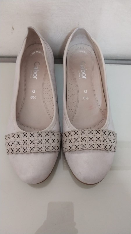 Premium Gabor Comfort Leather Ballerina Flats - Size UK 6.5 (G Fit)