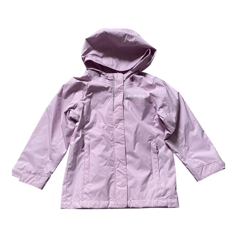 Columbia Hooded Raincoat Toddler Girl Size 3T Lilac Mesh Lined Pockets