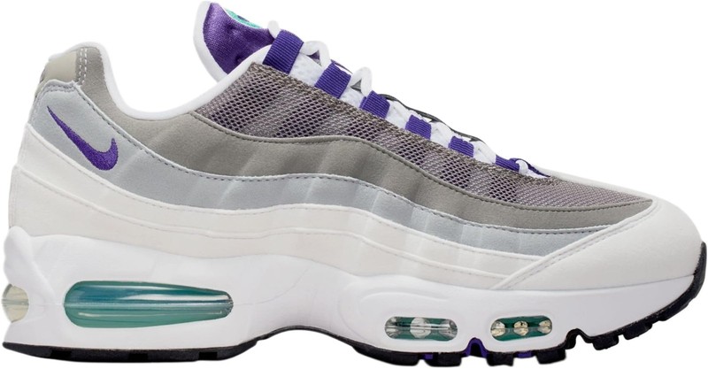 Nike Air Max 95 Big Bubble Grape Mens Running Shoes (White/Emerald Green/Wolf Gr