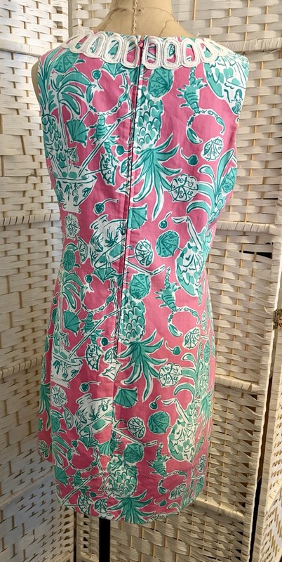 Rare Vintage Lilly Pulitzer Originals A Line Shift Lined Lace Up Corset Dress 6 gallery