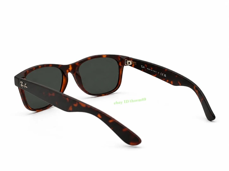 RAY-BAN NEW WAYFARER RB2132 865/B1 55MM SUNGLASSES Dark Grey LENS Matte Havana gallery