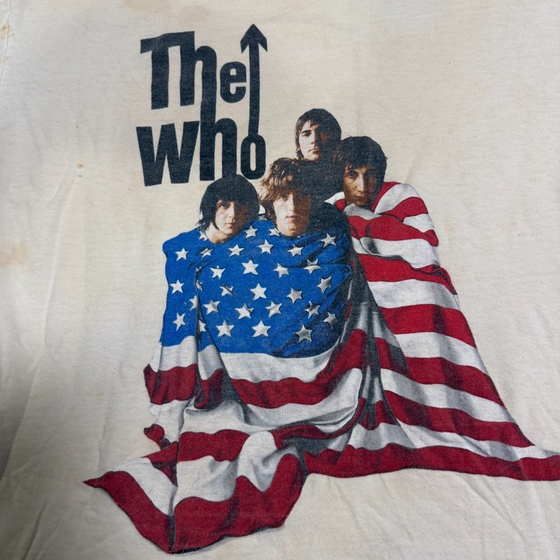 The Who North American Tour 2002 Vintage 2-Sided White T-Shirt (XL) JBL