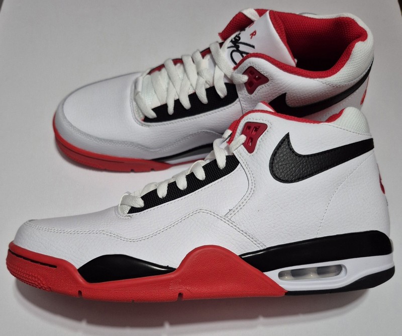 Nike Air Flight Legacy White Red Basketball Shoes BQ4212-100 Men’s Sz 11
