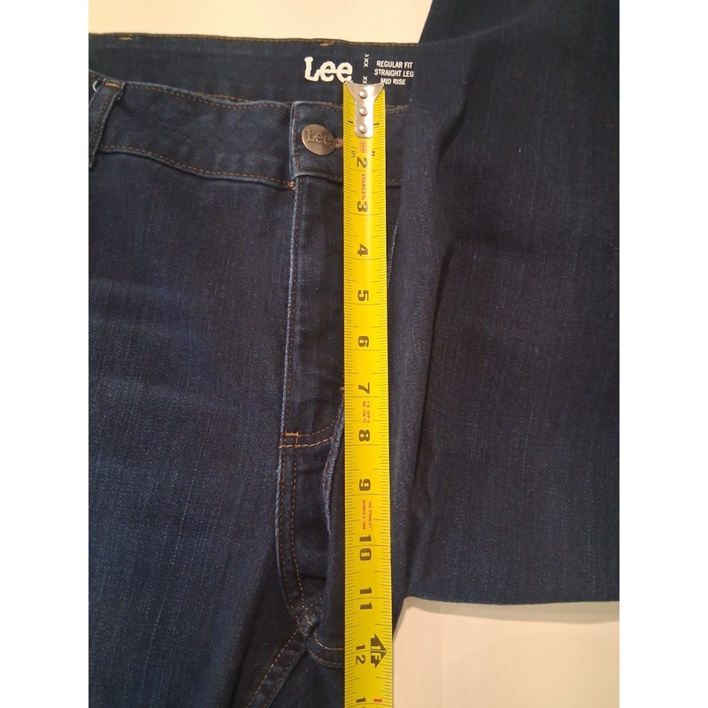 Lee Plus Size 24WP Jeans Womens Regular Fit Straight Leg Dark Wash Stretch 24W gallery