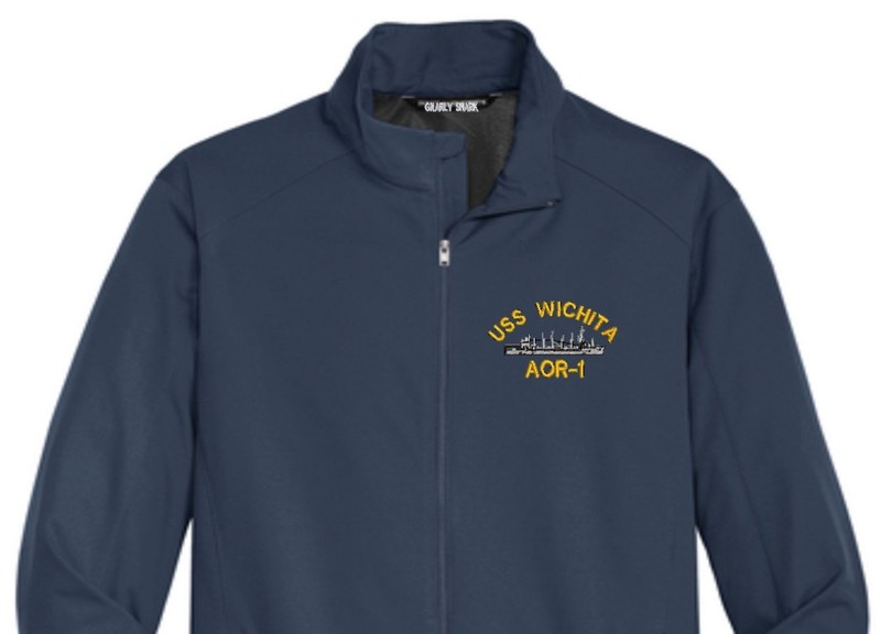 USS WICHITA AOR-1 Soft Shell Jacket. New. U.S. Navy