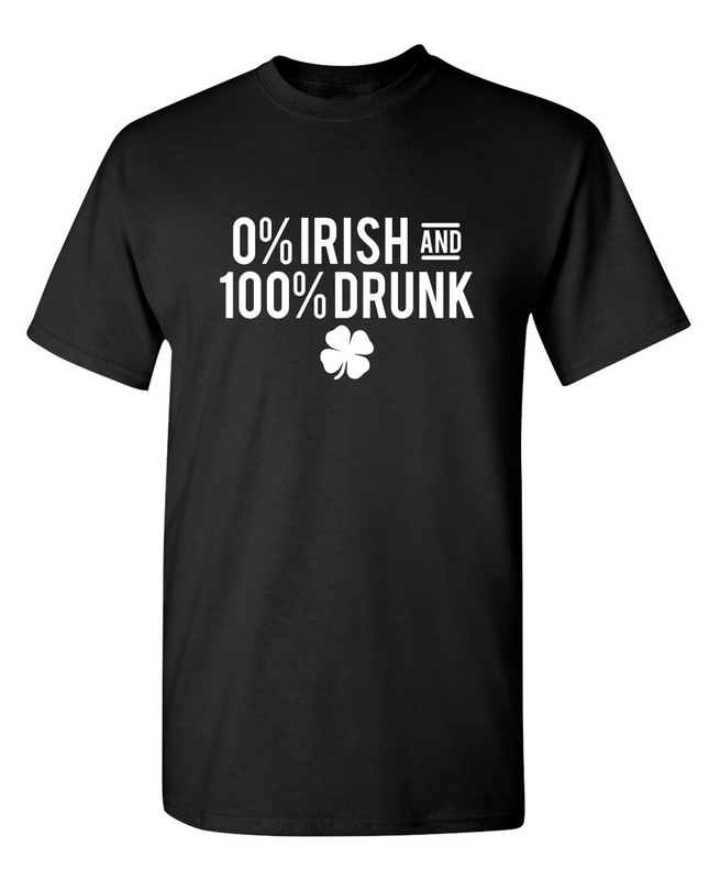 100% Drunk Sarcastic Humor Graphic Novelty Super Soft Ring Spun Funny T Shirt