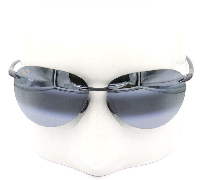 New Maui Jim SUGAR BEACH Black Rimless Sunglasses Gray Polarized 421-02 $189 gallery