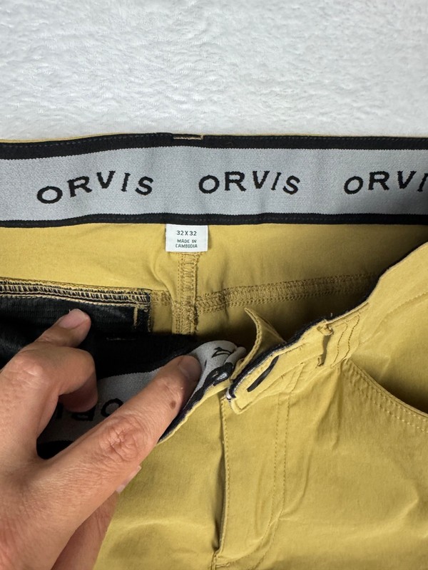 Orvis Pants Mens sz 31 Brown Khaki Tan Performance Tech Stretch Water Repellent gallery