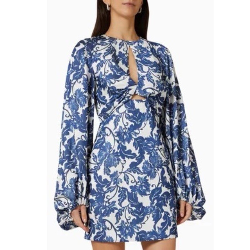 Significant Other Dress Size Medium M 12 / US 8 Holly Mini Blue Keyhole Open