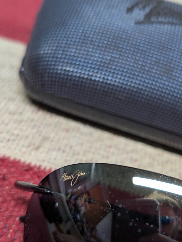 Maui Jim 421-02 Sunglasses Sugar Beach Black Grey Polarized Rimless Lenses gallery