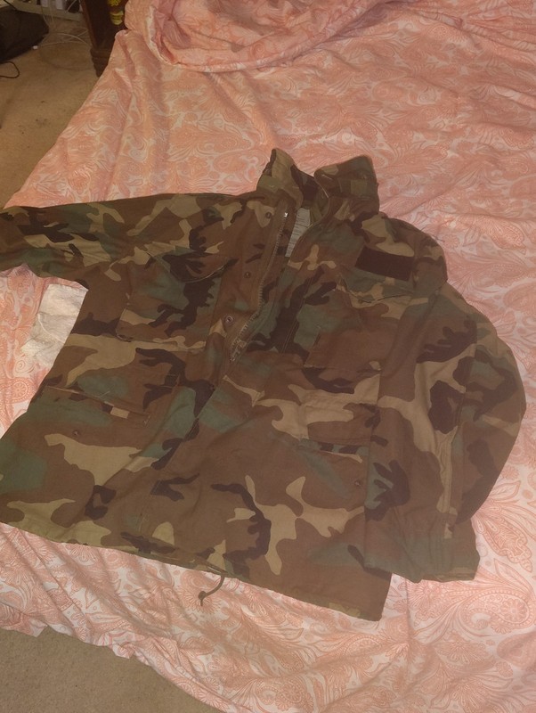 US Military Army Camo Cold Weather BDU Winter Hood Field Jacket