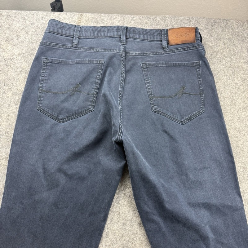 34 Heritage Charisma Pants Mens 36x32 Blue Twill Comfort Rise Classic Stretch gallery