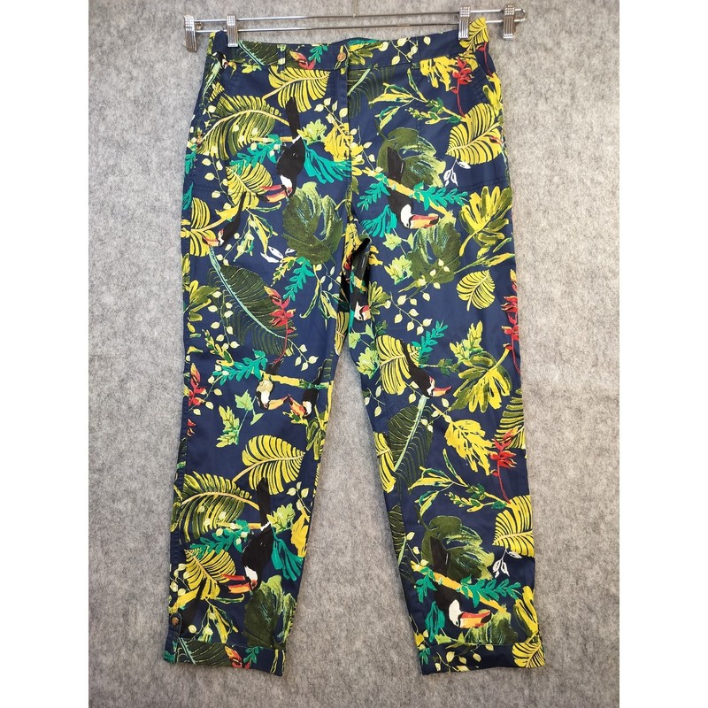 Chico’s Ankle Pants Toucan Tropical Womens 2.5 / Large Maximal Jungle Bold
