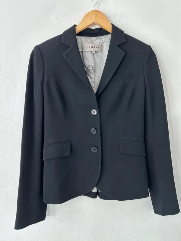 Jigsaw women structured tailored black blazer jacket