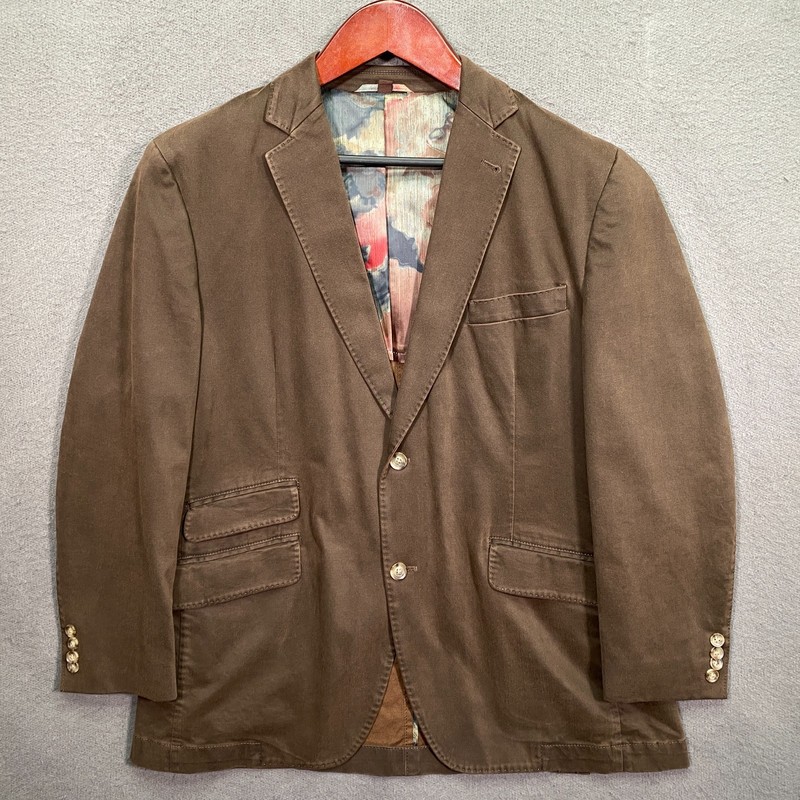 Kroon STING Blazer 42R Brown Cotton Stretch Unstructured Casual 2-Button gallery